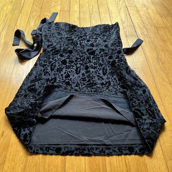 House Of Harlow 1960 Size S NEW Navy Blue Velvet Floral Sleeveless Mini Dress - Picture 16 of 16